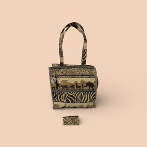 JADE Handbag/Tote Safari African Ethnic Tribal C/W Change Wallet